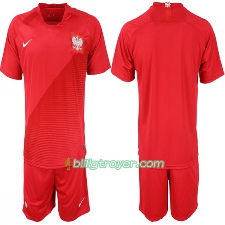 Billige Fotballdrakter Polen Barn Bortedraktsett